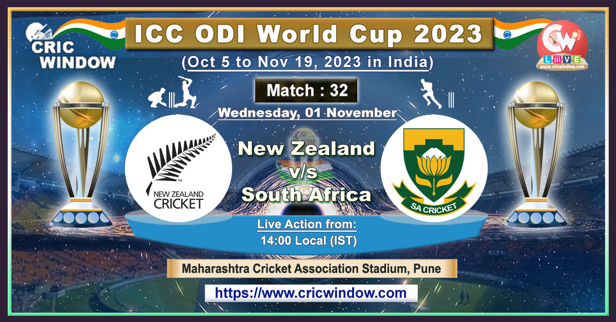 NZ vs SA ICC World Cup Live Score and report 2023