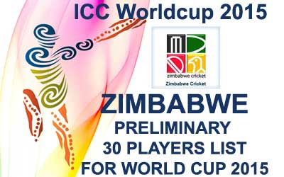Zumbabwe 30 probable players for worldcup 2015