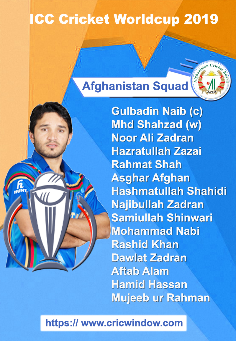 Afghanistan worldcup squad