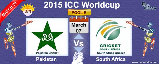 Pakistan vs South Africa Match-29